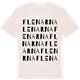 Vintage White t-shirt med Flenarna ordlek t-shirt