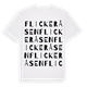 White t-shirt med Flickeråsen ordlek t-shirt