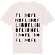 Vintage White t-shirt med Flino ordlek t-shirt