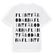 White t-shirt med Flintfäbodarna ordlek t-shirt
