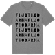 Mid Heather Gray t-shirt med Fljotbodarna ordlek t-shirt