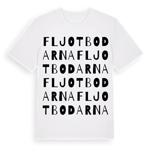 Fljotbodarna ordlek t-shirt – ekologisk bomull t-shirt från Pinshirt