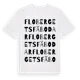 White t-shirt med Flobergets Fäbodar ordlek t-shirt