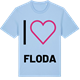 Blue Soul t-shirt med Jag älskar Floda t-shirt stort tryck