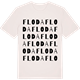 Vintage White t-shirt med Floda ordlek t-shirt