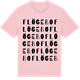 Pink Cotton t-shirt med Flögebo ordlek t-shirt