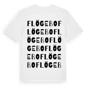 Flögebo ordlek t-shirt – ekologisk bomull t-shirt från Pinshirt
