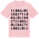 Pink Cotton t-shirt med Flögsjöberget ordlek t-shirt