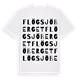 White t-shirt med Flögsjöberget ordlek t-shirt