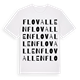 White t-shirt med Flovallen ordlek t-shirt