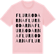 Pink Cotton t-shirt med Flurbodarna ordlek t-shirt