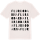 Vintage White t-shirt med Flurbodarna ordlek t-shirt