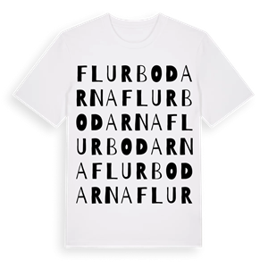 Flurbodarna ordlek t-shirt – ekologisk bomull t-shirt från Pinshirt