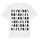 White t-shirt med Flygargårdarna ordlek t-shirt