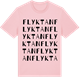 Pink Cotton t-shirt med Flyktan ordlek t-shirt