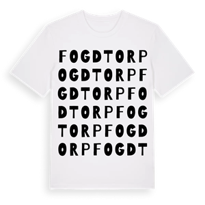 Fogdtorp ordlek t-shirt – ekologisk bomull t-shirt från Pinshirt