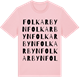 Pink Cotton t-shirt med Folkarbyn ordlek t-shirt