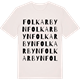 Vintage White t-shirt med Folkarbyn ordlek t-shirt