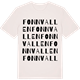 Vintage White t-shirt med Fonnvallen ordlek t-shirt
