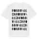 White t-shirt med Fonnvallen ordlek t-shirt