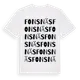 White t-shirt med Fonsnäs ordlek t-shirt