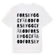 White t-shirt med Forsbygge Fäbod ordlek t-shirt