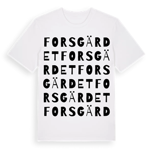 Forsgärdet ordlek t-shirt – ekologisk bomull t-shirt från Pinshirt