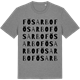 Mid Heather Gray t-shirt med Fösarbo ordlek t-shirt
