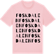 Pink Cotton t-shirt med Foskdalen ordlek t-shirt