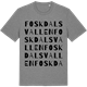 Mid Heather Gray t-shirt med Foskdalsvallen ordlek t-shirt