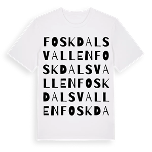 Foskdalsvallen ordlek t-shirt – ekologisk bomull t-shirt från Pinshirt