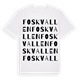 White t-shirt med Foskvallen ordlek t-shirt
