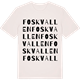 Vintage White t-shirt med Foskvallen ordlek t-shirt