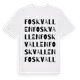 White t-shirt med Foskvallen ordlek t-shirt