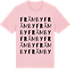 Pink Cotton t-shirt med Främby ordlek t-shirt