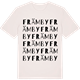 Vintage White t-shirt med Främby ordlek t-shirt