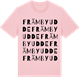 Pink Cotton t-shirt med Främby udde ordlek t-shirt