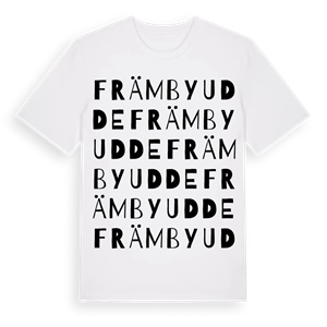 Främby udde ordlek t-shirt – ekologisk bomull t-shirt från Pinshirt