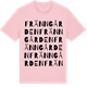 Pink Cotton t-shirt med Fränngården ordlek t-shirt