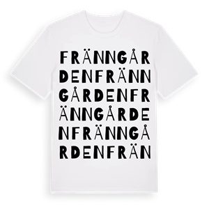 Fränngården ordlek t-shirt – ekologisk bomull t-shirt från Pinshirt