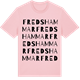 Pink Cotton t-shirt med Fredshammar ordlek t-shirt