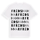 White t-shirt med Fredshammar ordlek t-shirt