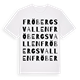 White t-shirt med Fröbergsvallen ordlek t-shirt