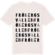 Vintage White t-shirt med Fröbergsvallen ordlek t-shirt