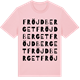 Pink Cotton t-shirt med Fröjdberget ordlek t-shirt