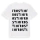 White t-shirt med Frostbo ordlek t-shirt