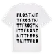 White t-shirt med Frostkitt ordlek t-shirt
