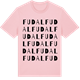 Pink Cotton t-shirt med Fudal ordlek t-shirt
