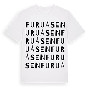 Furuåsen ordlek t-shirt – ekologisk bomull t-shirt från Pinshirt