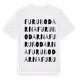 White t-shirt med Furubodarna ordlek t-shirt